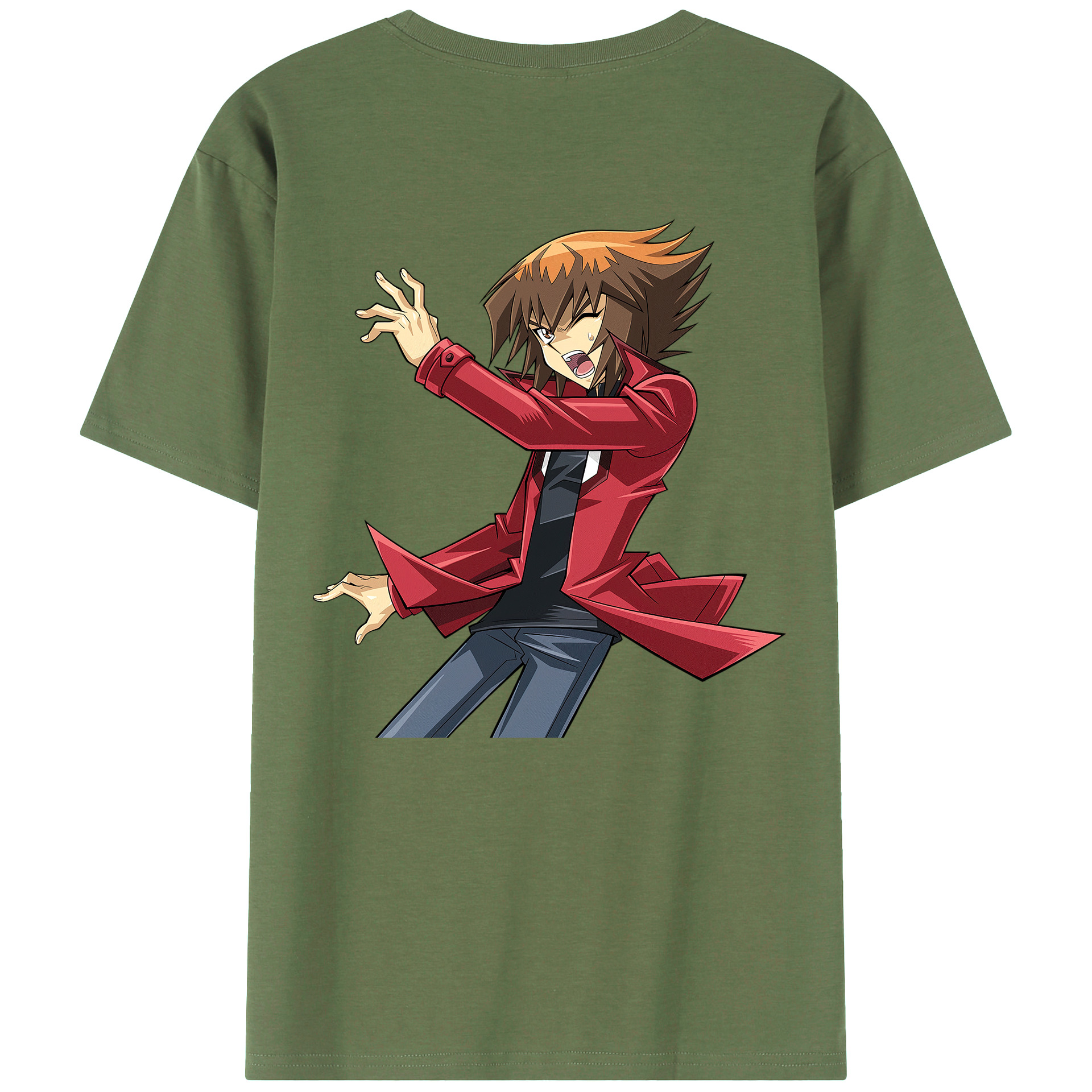 （画像用） 遊☆戯☆王 Yu-Gi-Oh! 綿100％ メンズ半袖Tシャツ（バックプリント） 通気性